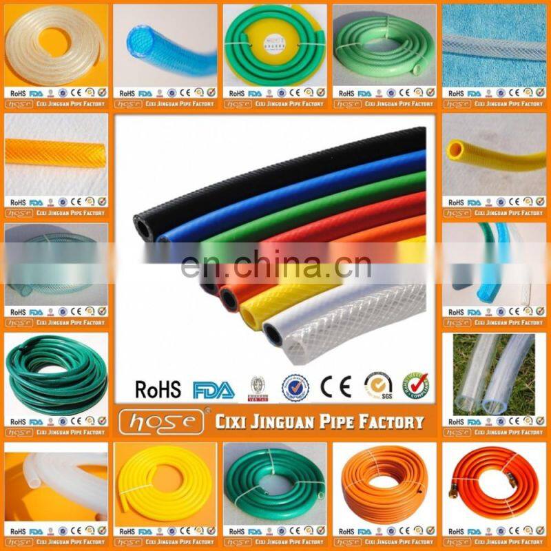 Hot Sale Eco-Friendly Three Layer Beverage Use FDA Food Grade Braided 1/2" Clear PVC Soft Drinking Water Hose Vinyl Tubing Pipe