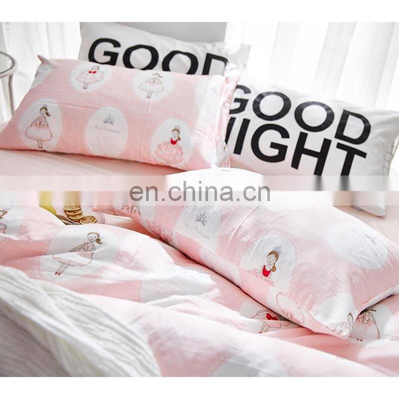 2018 new version 100% cotton bedding linen modern bed sets linen sheets duvet cover princess delicate pattern for living room