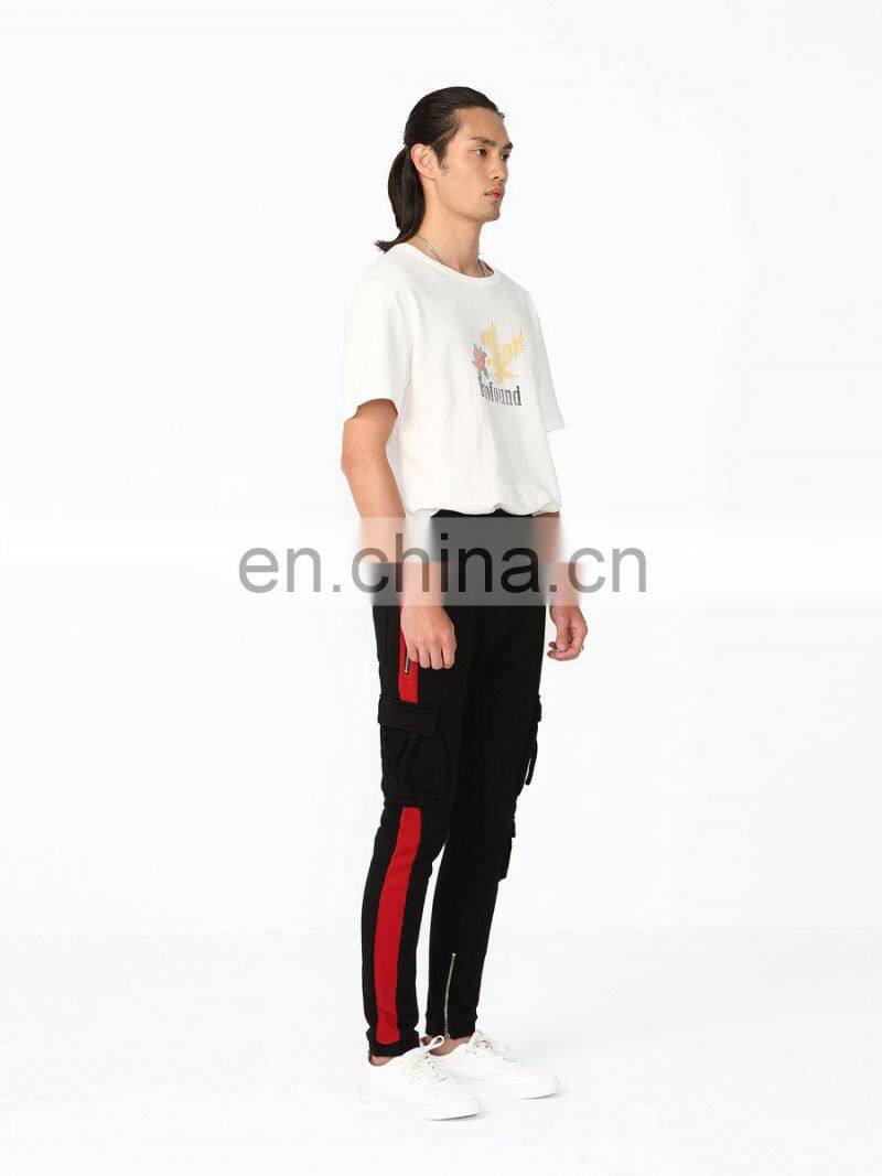DiZNEW China OEM Factory Wholesale Black Drawstring Track Pants