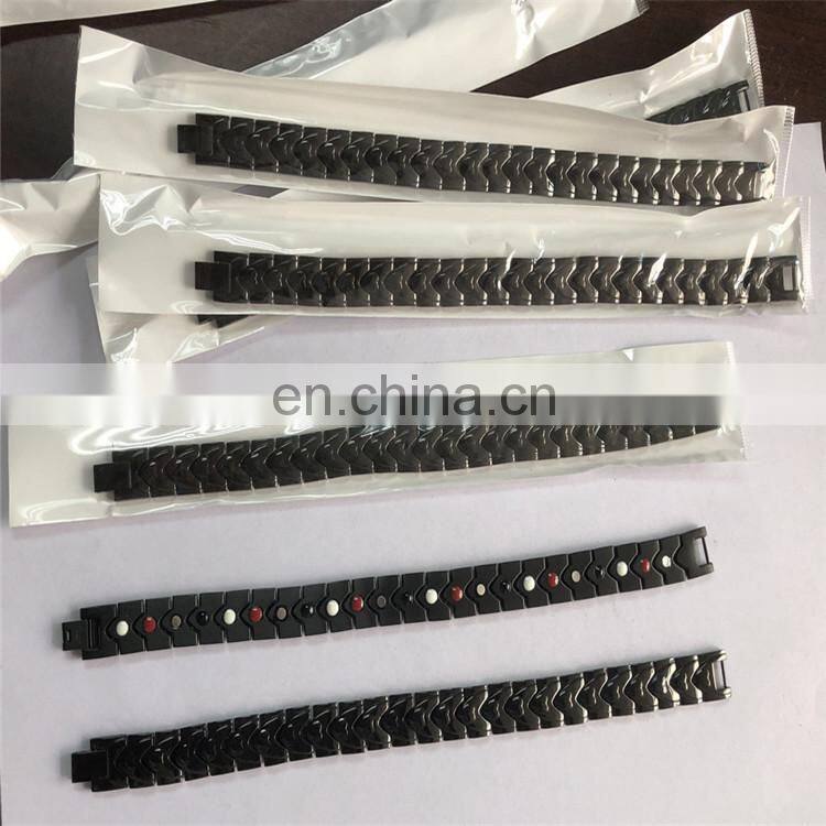 Heart shaped twisted healing 4 IN 1 Elements energy health bracelet magnetic