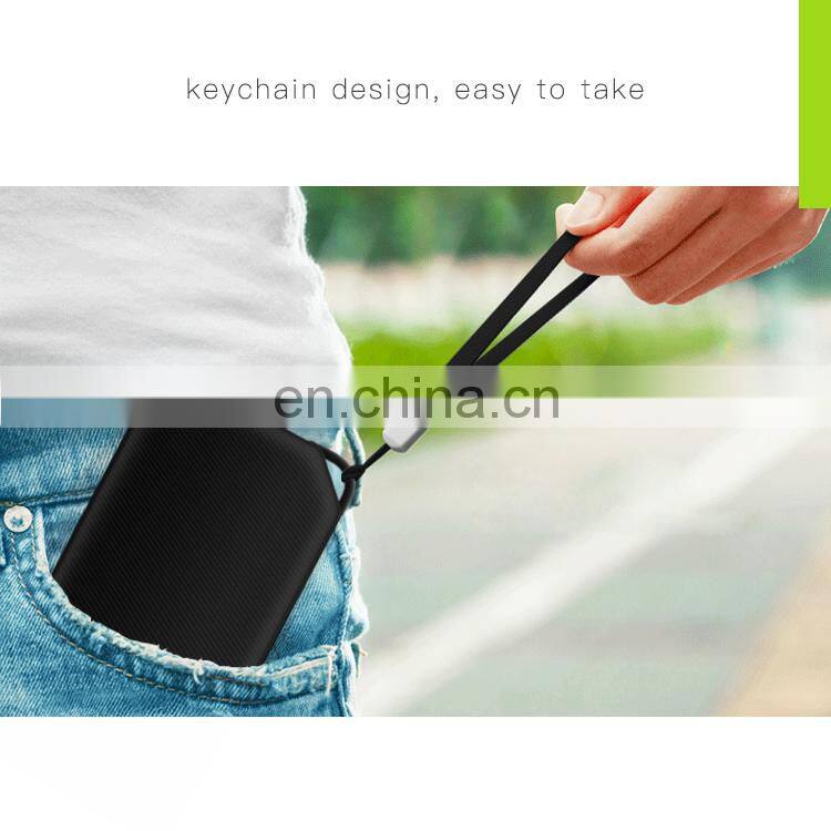 USB Charge Casing Custom Mobile Square Ultra-thin Aluminium Power Bank 2000mah