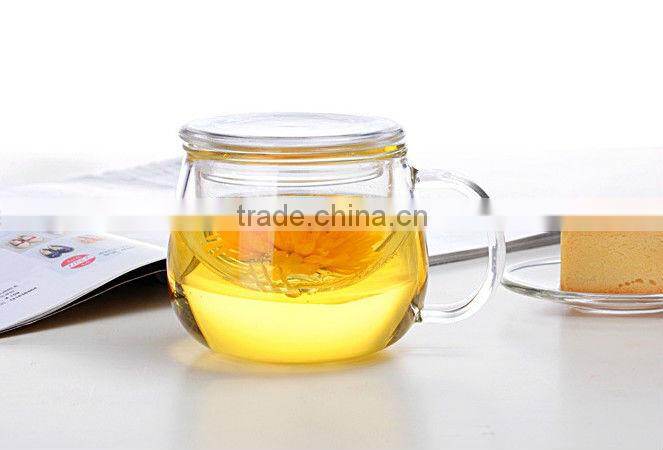 glass tea cup for green or herbal tea