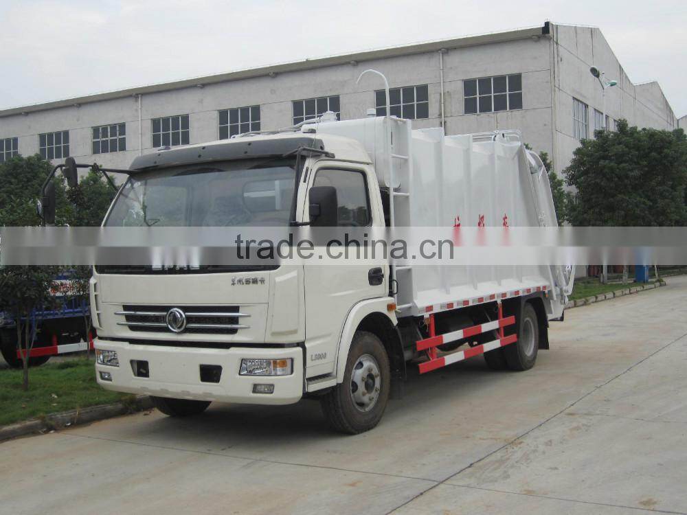 dongfeng garbage truck rear compactor 7cbm