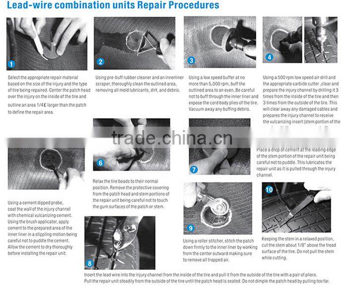 mushroom tire nails with blue 264D/364D