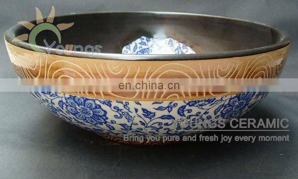 Jingdezhen hand maded ceramic art outdoor garden sinks