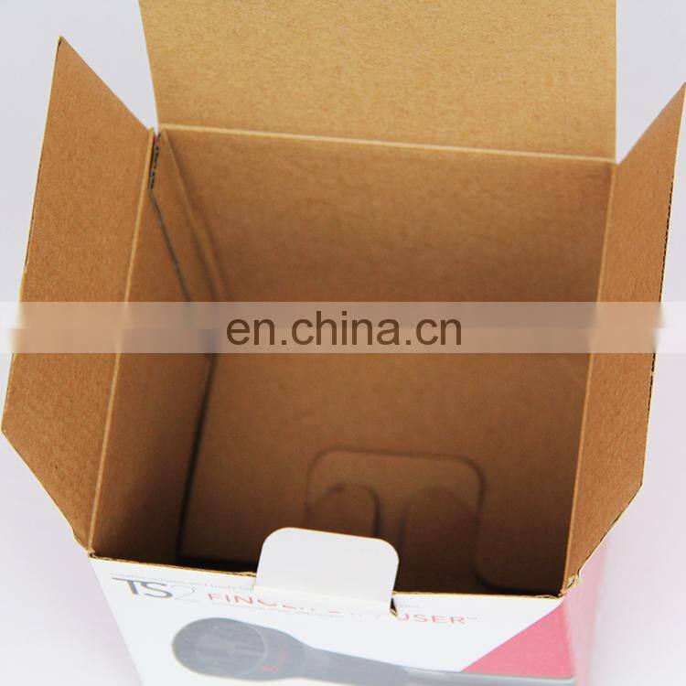 Factory Price Fluting Paper Flip Top Tuck in Bottom Buckle in Corrugated Paper Hair Dryer Packaging Box