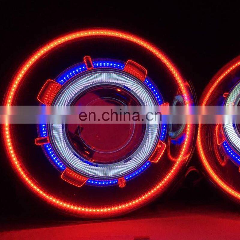 8 colors led headlights 35w car lights for jeep jk J238C