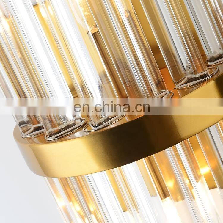 Nordic Light luxury Wall lamp E14 Crystal pillars Rotated Slim waist corridor Lights E14 For sitting room background Wall Lights