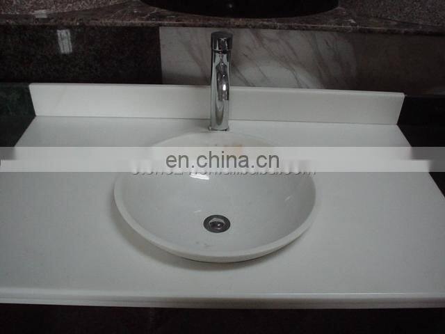 Maple red Granite stone round bathroom sink