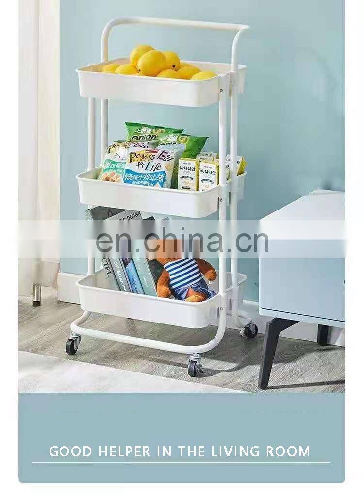 New carts metal multifunctional racks folding 4 wheel Tier trolley golf carts utility