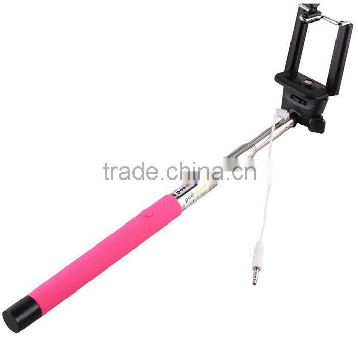 2015 selfie stick extendable monopod cable take pole selfie stick