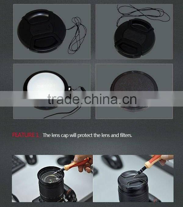 58MM Camera Snap-on Front Lens Cap,Center pinch lens cap