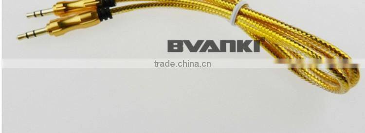 2016 sales promotion cable audio 3.5mm to 3.5 mm male to male extension cable aux cable for car/headphone/PM4/PM3 free samples