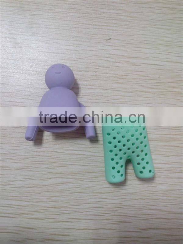 2015 promotional new popular durable sex man shape silicone tea infuser