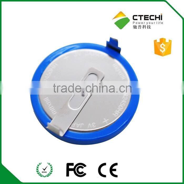 high temperature battery for TPMS,3v coin battery Maxell CR2450HR lithium cell