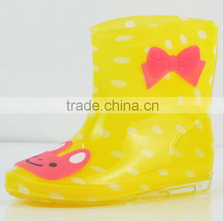 Fashion cartoon short barrel Crystal Children rainshoes children rain boot