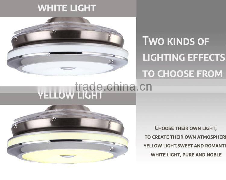 White Light Simple European Design Ceiling Fan