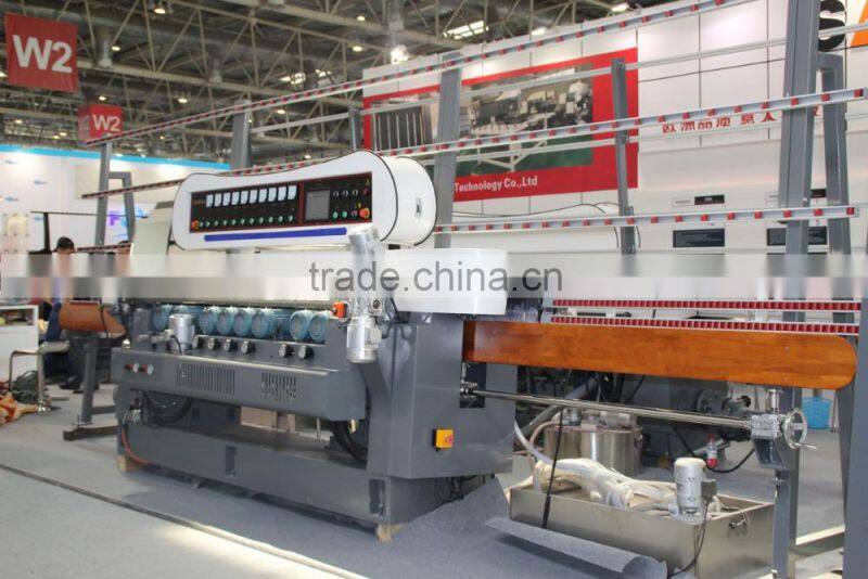 9 Spindles Glass Straight Line Beveling Machine For Glass Processing/Automatic Control Glass Edging Machine