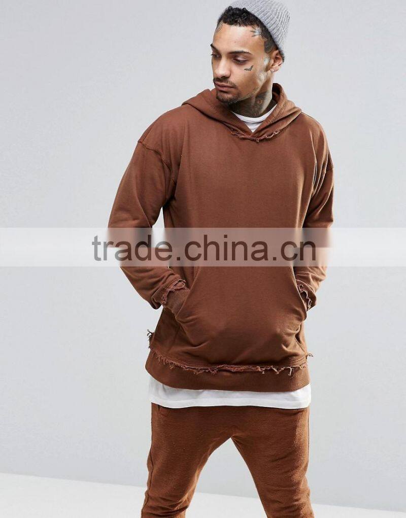 2016 new style 100%cotton with pocket custom crop hoodies