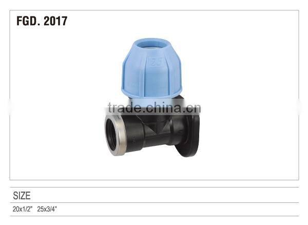 2014 WALL PLATE ELBOW FITTING PP COMPRESSION FITTINGS