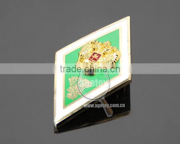 High Quality University School Russia Moscow Uniform Label Pin Gold Eagle Souvenir Emboss Metal Safety PIn Badge