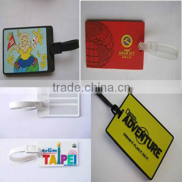Customized Design Durable And Eco-friendly 3D PVC Luggage Tag