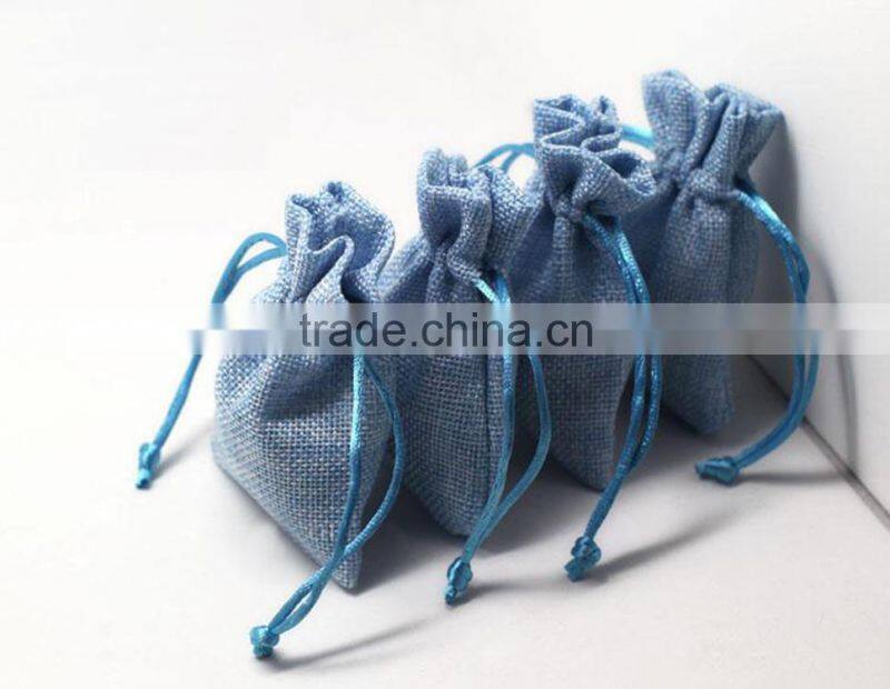 Cute Design Jewelry Package Linen Lint Different Material Drawstring bag Linen Drawstring Bag
