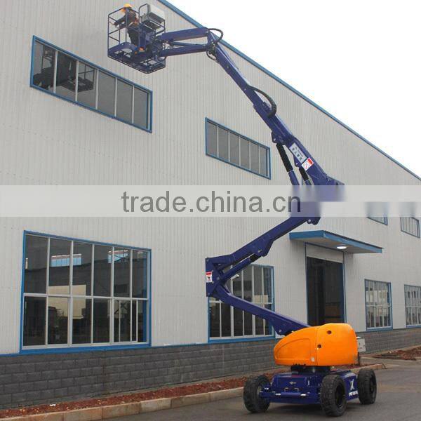 single person hydraulic boom lift telescopic lift for aerial work
