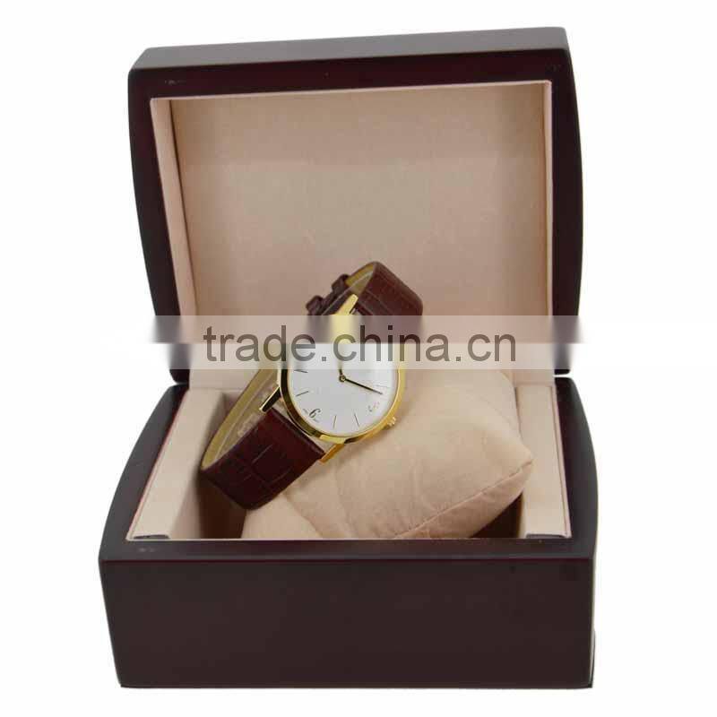 2015 slim stainless steel fashion watch genuine leather strap watch man watches