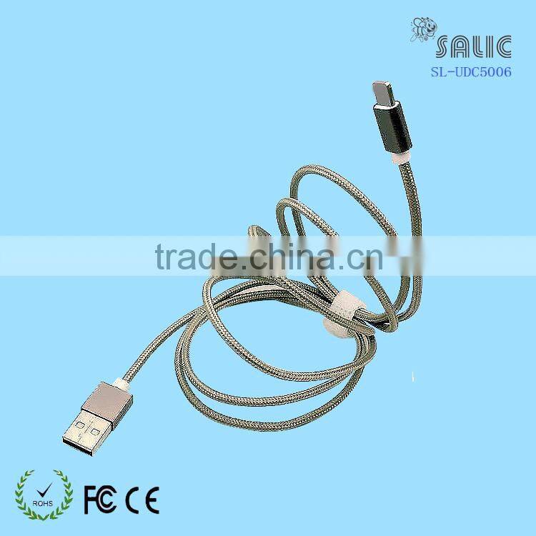 Aluminium alloy braided nylon braided protected cable for micro usb