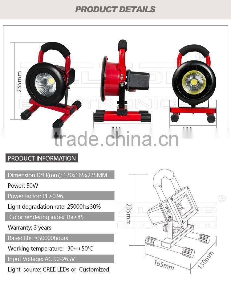 Outdoor IP67 waterproof portable 10w dmx rgb outdoor led flood light