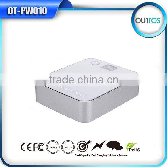 Ultra slim Portable Power Bank/Mobile Charger /high Capacity Metal Power Bank/ 8800mah