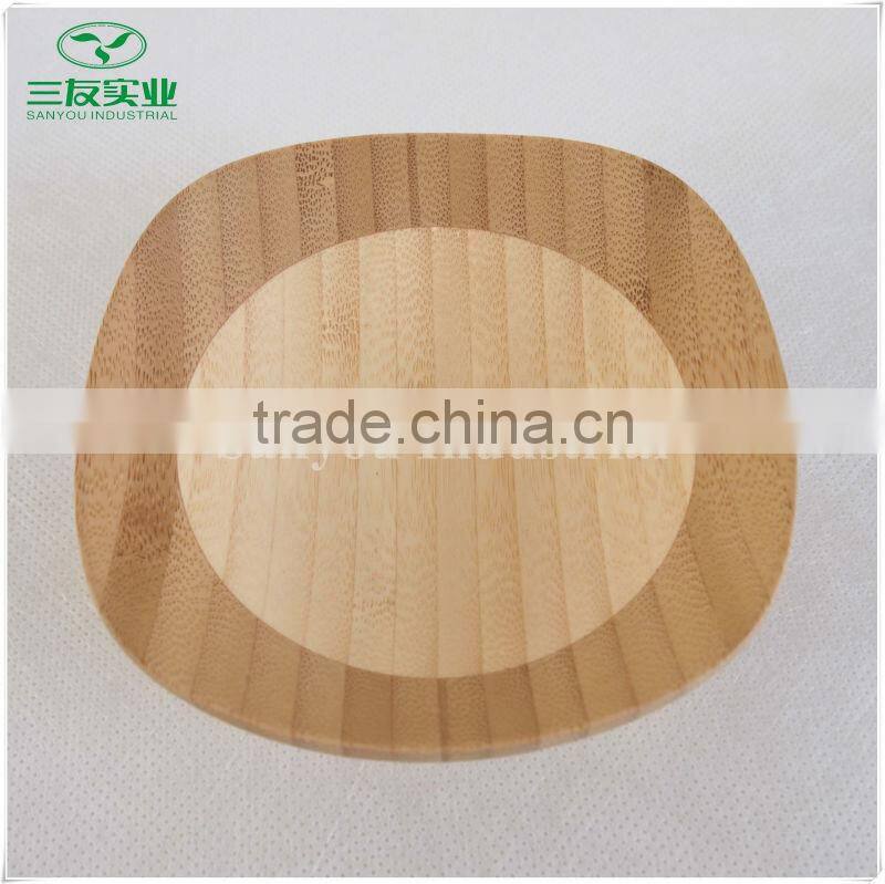 Natural Bamboo Dinner Plate Dish of Different Sizes