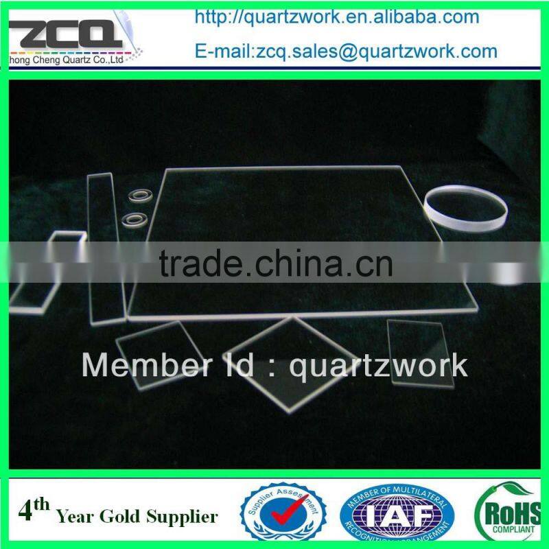 Hot Sale high quality circular shape clear quartz glass wafer