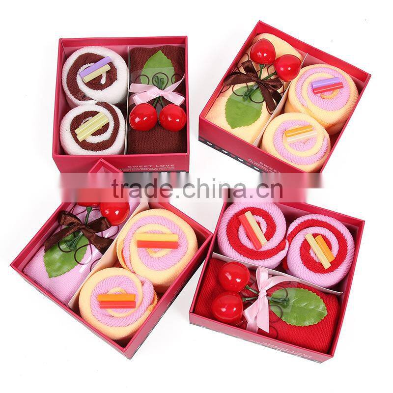 Exports Europe cake towel wedding towel set in gift box for Wedding business gifts