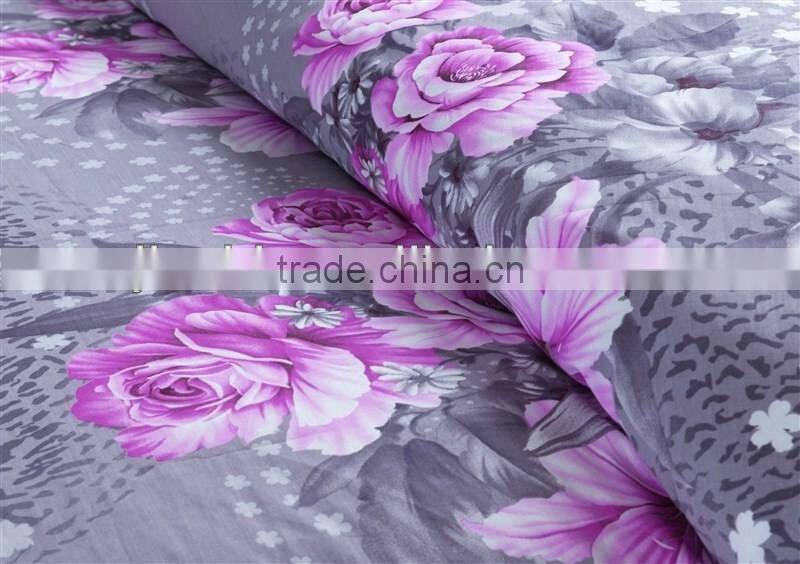 cotton printed flower design bed sheet/flower design bed sheet