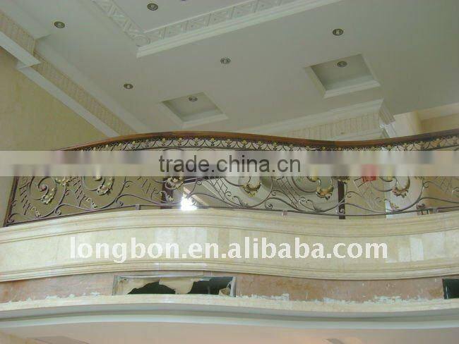 modern galvanized simple wrought iron balcony fence