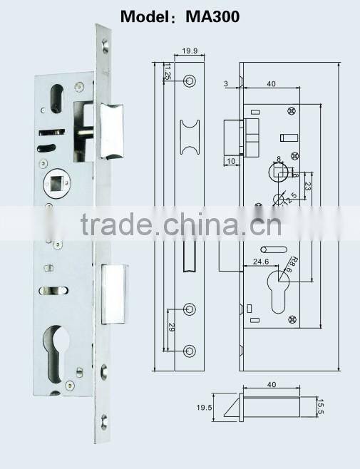 Aluminium door lock MA300