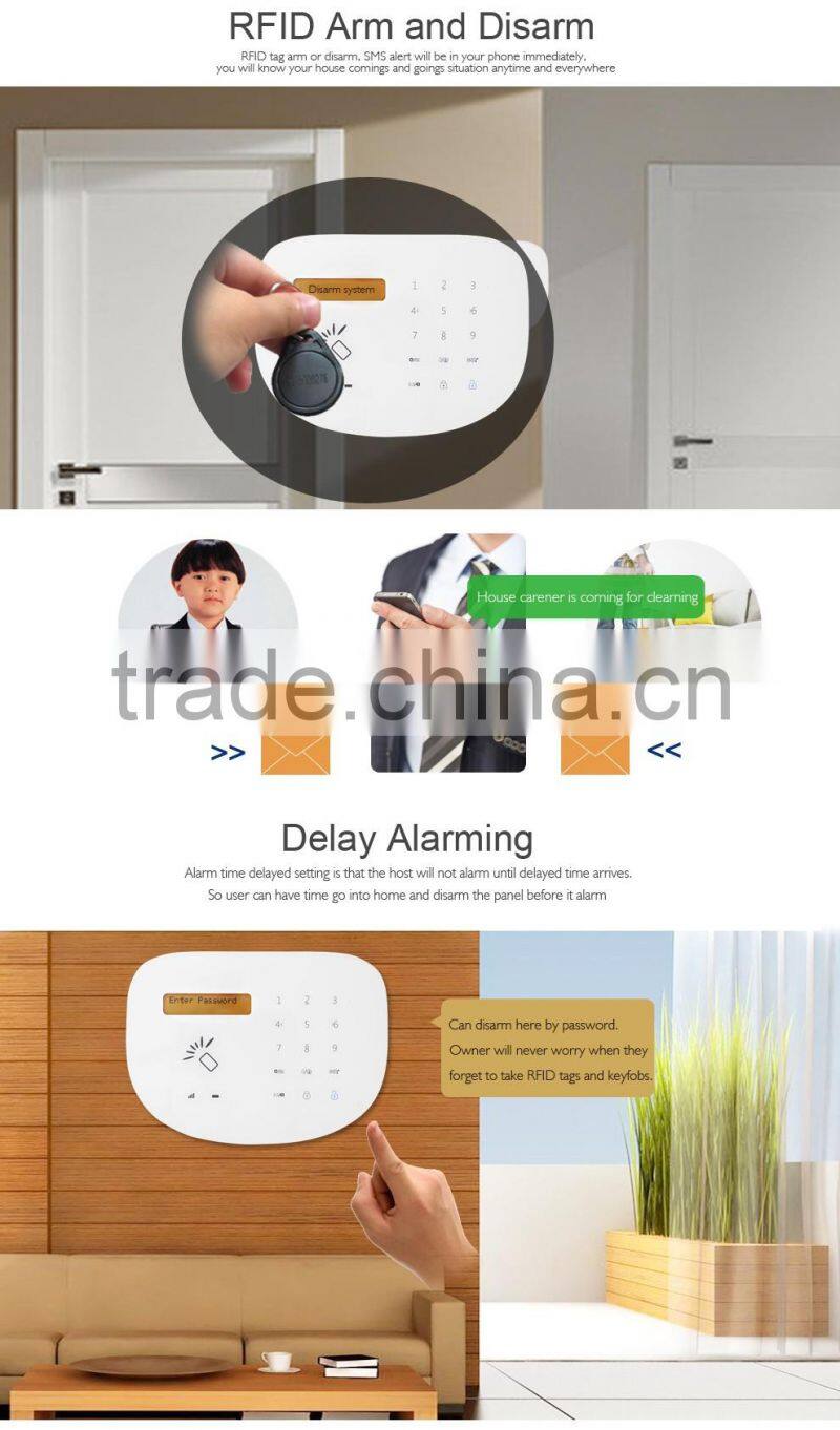 High quality wireless fire alarm system work with smoke detector & laser security wireless alarm system