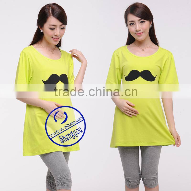 wholesale 100 cotton short sleeve pregnant women matenity wear