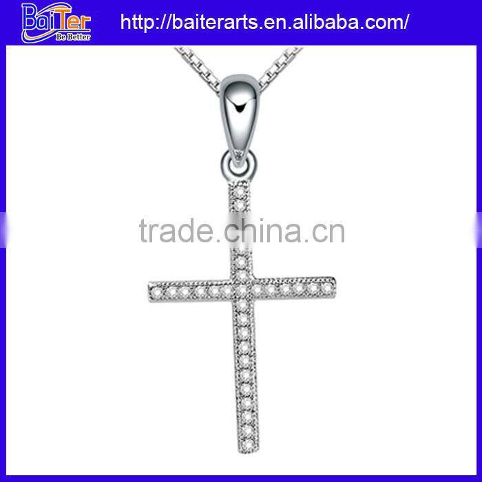 Men's stainless steel cross pendant necklace stainless steel mens necklace