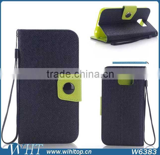 Fashion Korean Style Magnetic Flip Leather Case Stand Wallet Holster For Samsung Galaxy S6 G9200