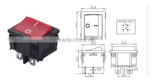 4 pin double pole rocker switch
