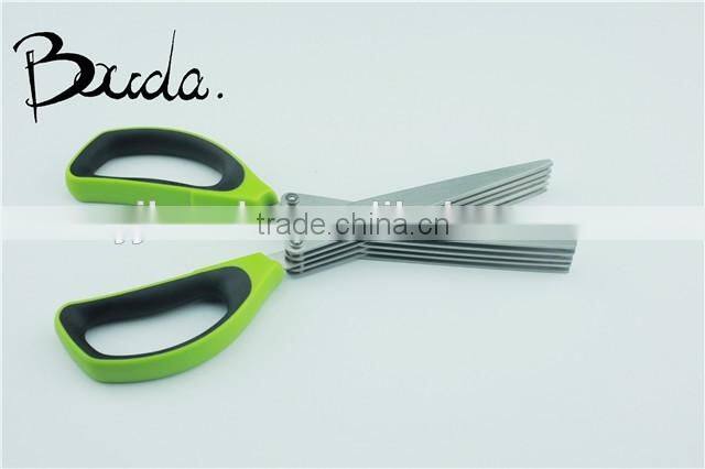 5 blade stainless steel multifunction paper scissor/ kitchen scissors BD-1621