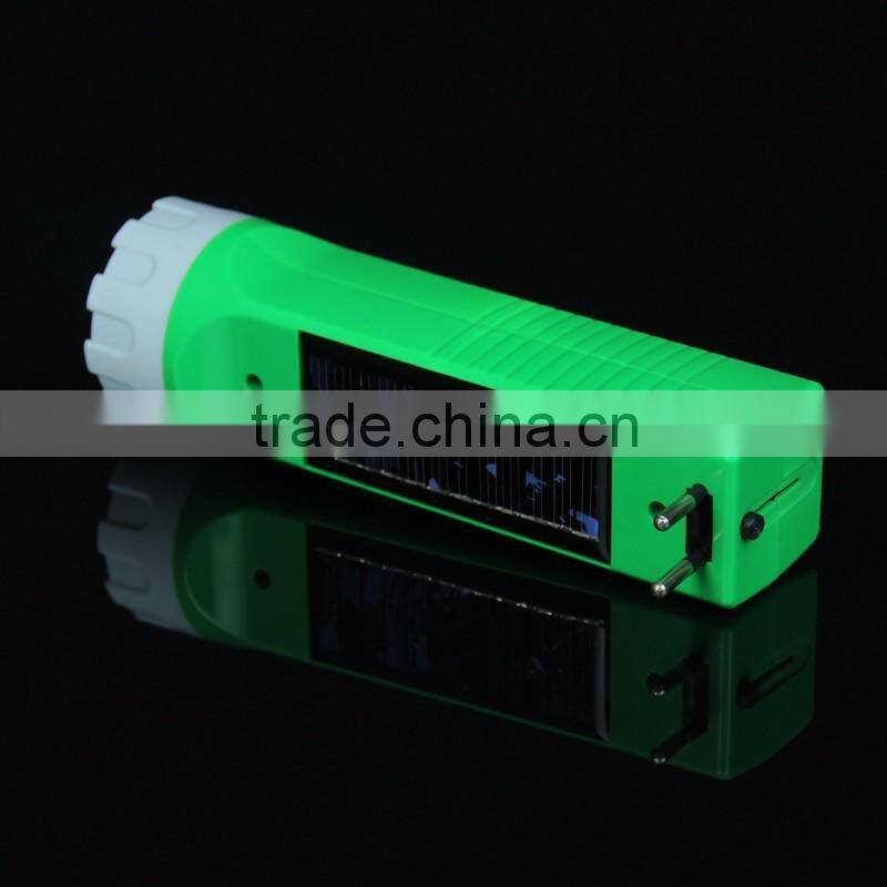 2016 New Arrvial Solar Flashlight Torch Factory Direct Selling EDC Factory