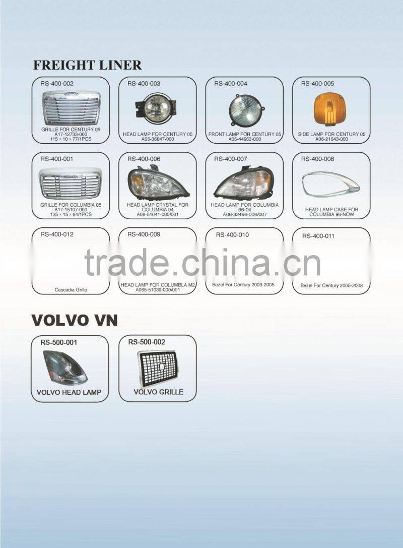 FREIGHTLINER COLUMBIA TRUCK PARTS RADIATOR GRILLE + HEADLIGHT +MIRROR