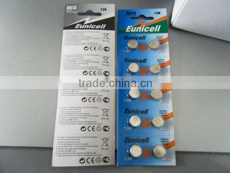 New Mercury free LR44 A76 AG13 SR1154 Alkaline Cell Coin Button Battery For Watch Calculator