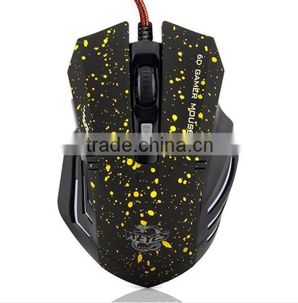 LED Optical USB Wired 6 Button Professional Gaming Mouse