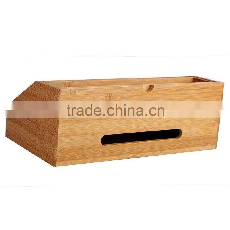 Bamboo Deluxe Charging Station storage rack Mobile phone appliances to storage