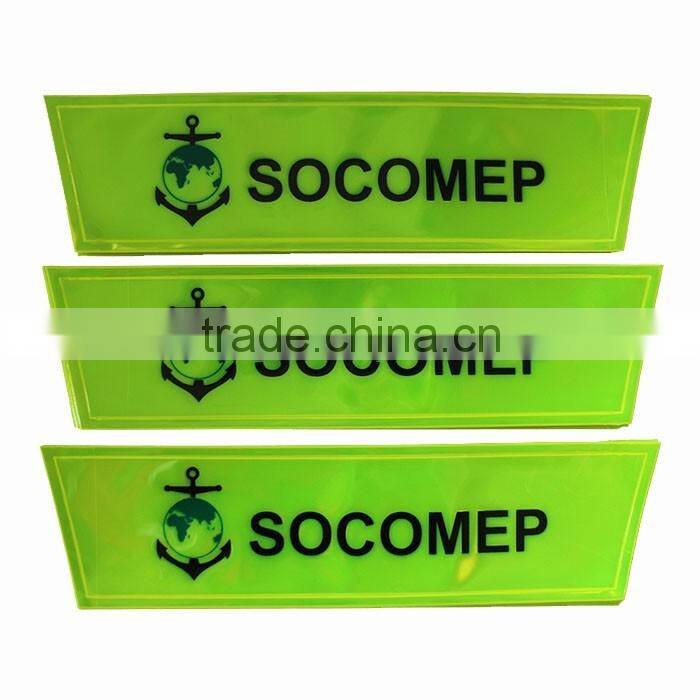 Reflective velcro plate & run men name card